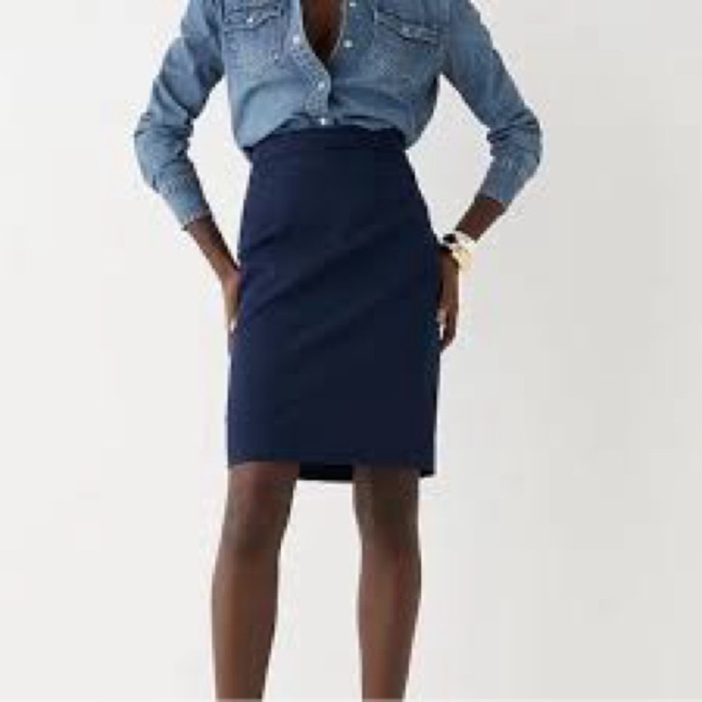 J. Crew Navy Pencil Skirt